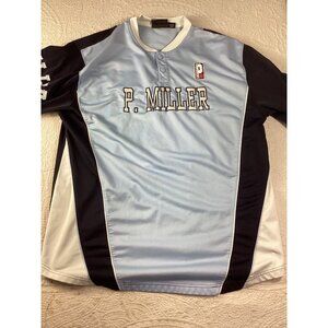 P. Miller 06 Baseball Embroidered Jersey Shirt*2XL*Blue & Navy Athletic Wear*EUC